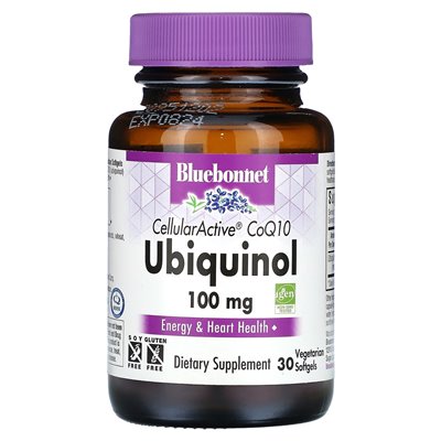 Bluebonnet Nutrition, CelularActive COQ10, ubikinol, 100 mg, 30 wegetariańskich miękkich