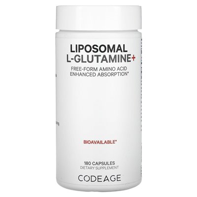 Codeage, liposomalna L-glutamina+, 500 mg, 180 kapsułek Codeage, liposomalna L-glutamina+, 500 mg, 180 kapsułek