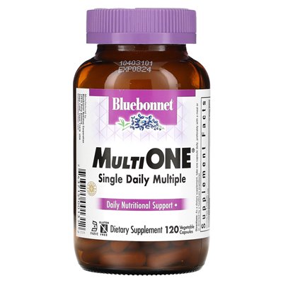 Bluebonnet Nutrition, Multione, jedno dzienne wielokrotne, 120 kapsułek warzywnych