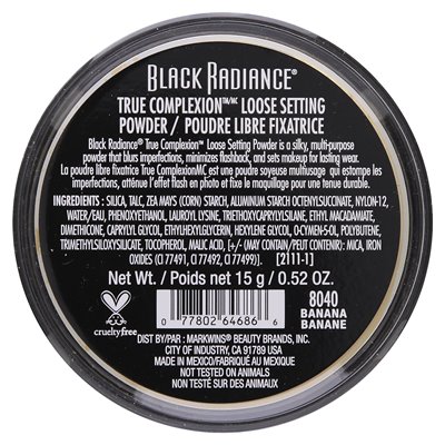 Czarny blask, prawdziwa cera, luźne proszek, banan 8040, 0,52 uncji (15 g)