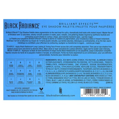 Black Glow, Brilliant Effects, Lidschattenpalette, Magic Midnight, 0,38 oz (11 g)