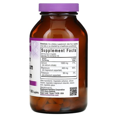 Bluebonnet Nutrition, Calcium Magnesium Potassium, 180 Capsules