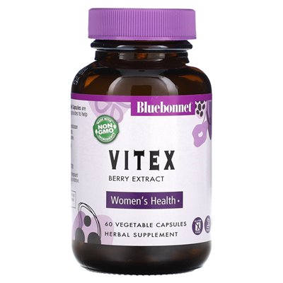 Bluebonnet Nutrition, ekstrakt z jagód Vitex, 60 kapsułek warzywnych