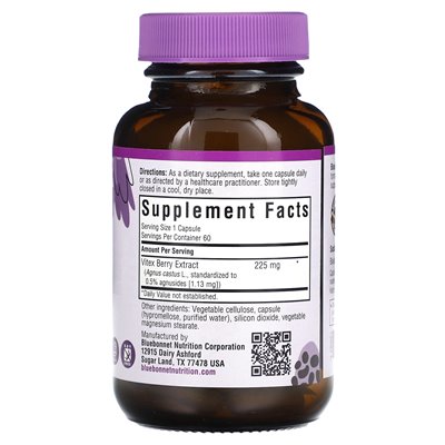 Bluebonnet Nutrition, Vitex Berry Extract, 60 Veggie Capsules