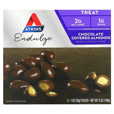 Atkins, endulge, czekoladowe migdały, 5 paczek, 1 uncja (28 g) Atkins, endulge, czekoladowe migdały, 5 paczek, 1 uncja (28 g)
