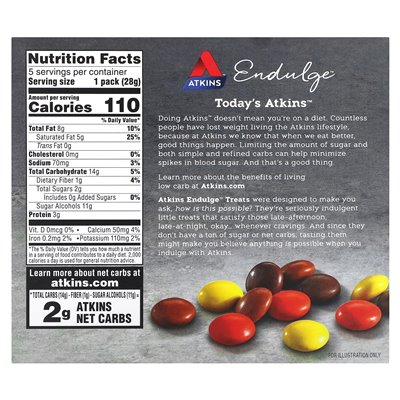 Atkins, enlulge, peanut butter candies, 5 bars, 1 oz (28 g)