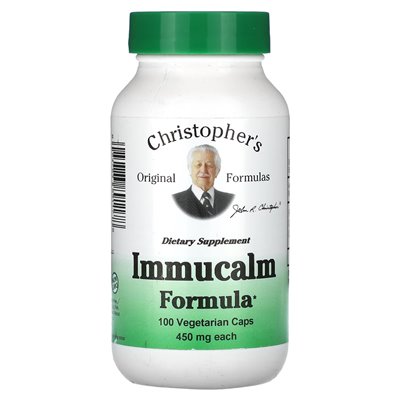 Oryginalne formuły Christophera, Formuła Immucalm, 450 mg, 100 czapek wegetariańskich Oryginalne formuły Christophera, Formuła Immucalm, 450 mg, 100 czapek wegetariańskich