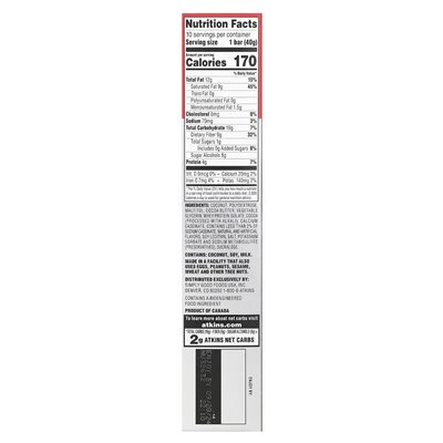 Atkins, Enlulge, Schokoladen-Kokos-Riegel, 10 Riegel, 1,41 oz (40 g)