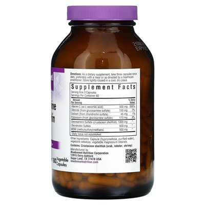 Bluebonnet Nutrition, Glucosamine Chondroitin & MSM, 180 Veggie Capsules