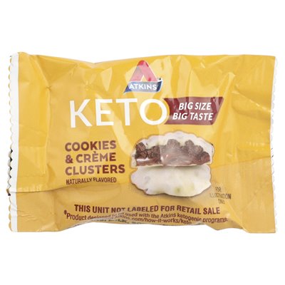 Atkins, Keto Cookies & Creme Clusters, 8 clusters, 0.92 oz (26 g) each