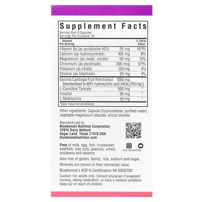 Bluebonnet Nutrition, Lean Garcinia, 90 Gemüsekapseln