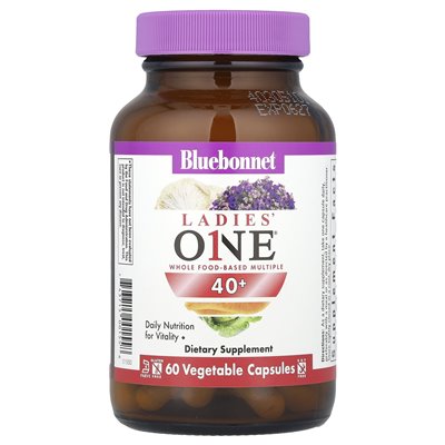 Bluebonnet Nutrition, Ladies One®, Whole Food Lister 40+, 60 warzywnych kapsułek