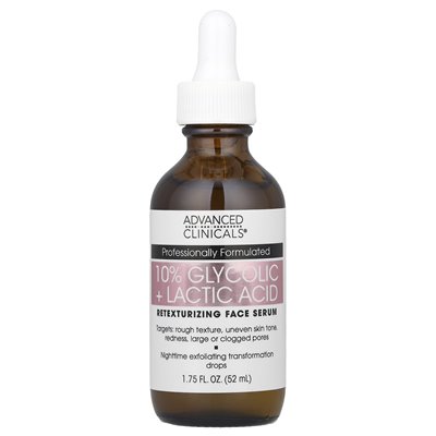 Advanced Clinics, 10 % Glykolserum + Milchsäure, 1,75 Fl Oz (52 ml)