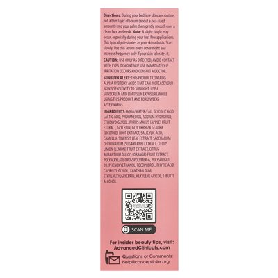 Advanced Clinics, 10 % Glykolserum + Milchsäure, 1,75 Fl Oz (52 ml)