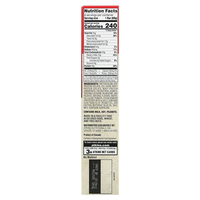 Atkins, Meal Protein, Chocolate Peanut Butter, 8 Bars, 2.12 oz (60 g)