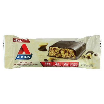 Atkins, Meal Protein, Chocolate Peanut Butter, 8 Bars, 2.12 oz (60 g)
