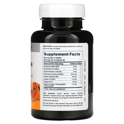 American Health, Super Papaya Enzyme Plus, Kautabletten, 180 Tabletten
