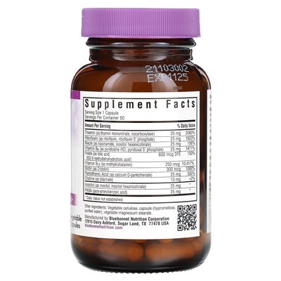 Bluebonnet Nutrition, Coenzym B-Komplex, 50 vegetarische Kapseln