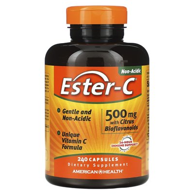 American Health, Ester-C z bioflawonoidami cytrusowymi, 500 mg, 240 kapsułek American Health, Ester-C z bioflawonoidami cytrusowymi, 500 mg, 240 kapsułek