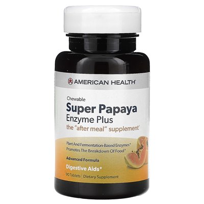 American Health, Super Papaya Enzyme Plus, 90 tabletek
