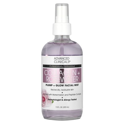Advanced Clinics, Collagen + Rose Water, Plump + Radiance Facial Mist, 7.5 fl oz (222 ml)