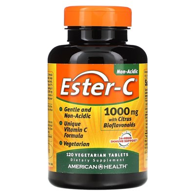 American Health, Ester-C with Citrus Bioflavonoids, 1000 mg, 120 Vegetarian Tablets