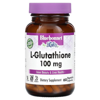 Bluebonnet Nutrition, L-Glutation, 100 mg, 60 kapsułek warzywnych