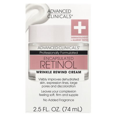 Zaawansowane kliniki, kapsułkowane retinol, zmarszczki kremowe, 2,5 fl oz (74 ml) Zaawansowane kliniki, kapsułkowane retinol, zmarszczki kremowe, 2,5 fl oz (74 ml)