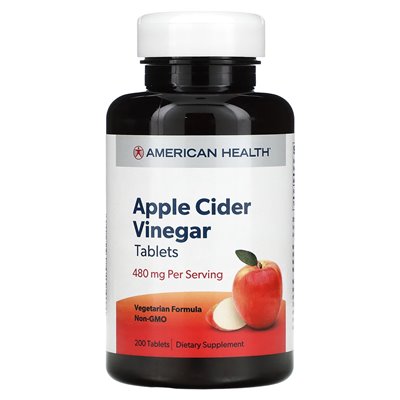 American Health, Apple Cider Ocet, 480 mg, 200 tabletek (240 mg na tablet)