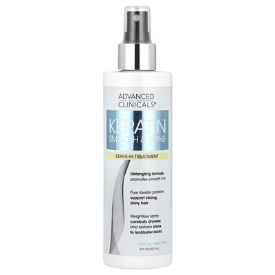 Advanced Clinicals, keratyna gładka i blask, leczenie, 8 fl Oz (237 ml) Advanced Clinicals, keratyna gładka i blask, leczenie, 8 fl Oz (237 ml)