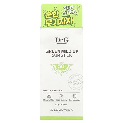 Dr G, Green Mild Up Sun Stick, SPF 50+ PA +++, 0,7 uncji (20 g) Dr G, Green Mild Up Sun Stick, SPF 50+ PA +++, 0,7 uncji (20 g)
