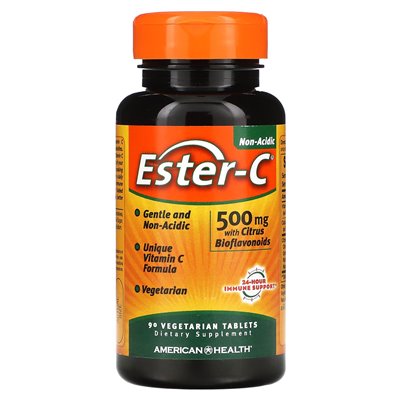 American Health, Ester-C with Citrus Bioflavonoids, 500 mg, 90 Vegetarian Tablets