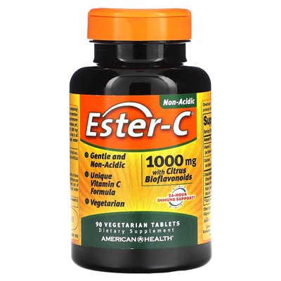 American Health, Ester-C with Citrus Bioflavonoids, 1000 mg, 90 Vegetarian Tablets