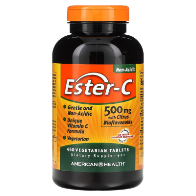 American Health, Ester-C mit Zitrus-Bioflavonoiden, 500 mg, 450 vegetarische Tabletten