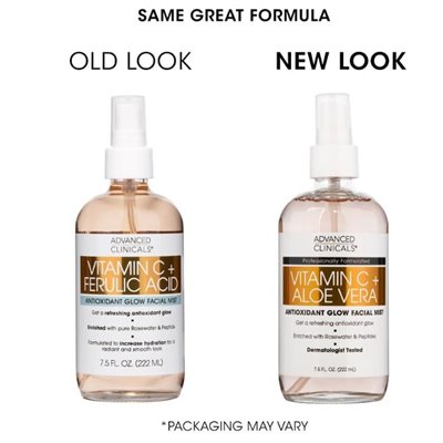 Advanced Clinics, Vitamin C + Aloe Vera, Antioxidant Facial Mist, 7.5 fl oz (222 ml)