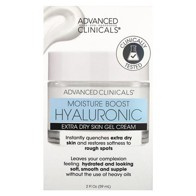 Advanced Clinics, Hyaluronic Acid Hyaluronic Acid, Extra Dry Gel Cream, 2 Fl.Oz.(59 ml)