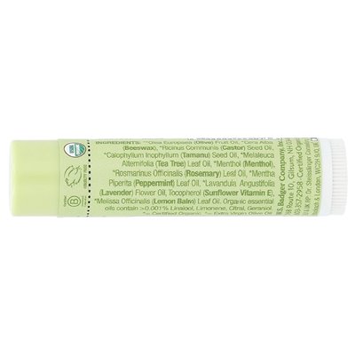 Badger, ziołowy balsam do ust, drzewo herbaciane, 0,15 uncji (4,2 g)