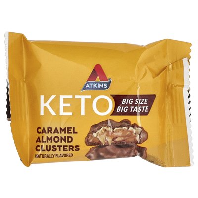Atkins, Caramel Almond Clusters, 8 clusters, 0.92 oz (26 g)