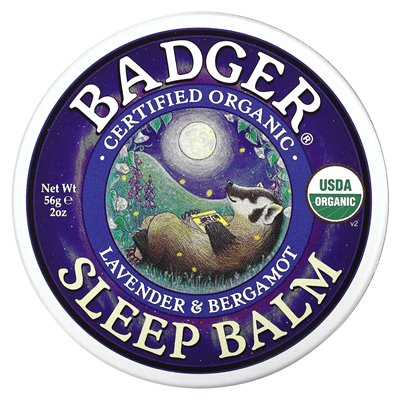Badger, organiczny balsam do snu, lawenda i bergamot, 2 uncje (56 g) Badger, organiczny balsam do snu, lawenda i bergamot, 2 uncje (56 g)