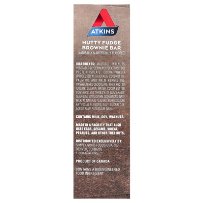 Atkins, Endulge, Nuss-Brownie, 5 Riegel, je 40 g