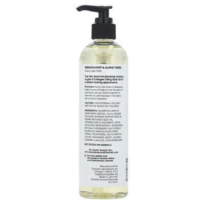 Zaawansowane kliniki, kolagen, podnoszący olej z ciała, 12 Fl Oz (355 ml)