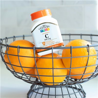 21st Century, Kautabletten C, Orangengeschmack, 500 mg, 110 Tabletten