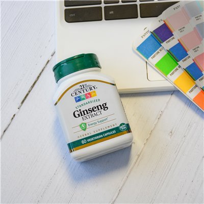 21st Century, Standardized Ginseng Extract, 60 Vegetarian Capsules