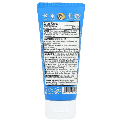 Badger, Sport, Mineral Suncreen Cream, SPF 40, Bezcenzie, 2,9 fl oz (87 ml)