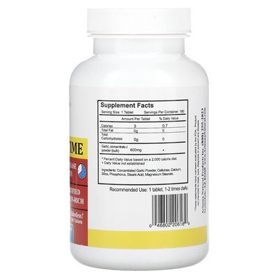 Arizona Natural, Garlic Time, 180 tabletek Arizona Natural, Garlic Time, 180 tabletek