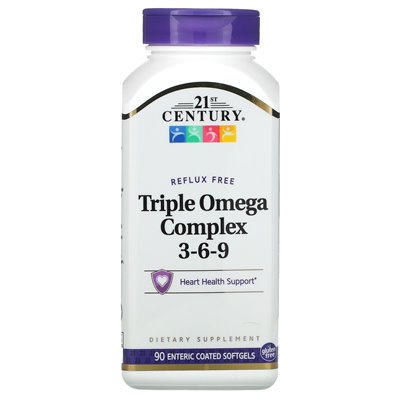 21st Century, Triple Omega Complex 3-6-9, 90 magensaftresistente Softgelkapseln