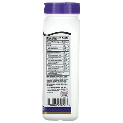 21st Century, Triple Omega Complex 3-6-9, 90 magensaftresistente Softgelkapseln