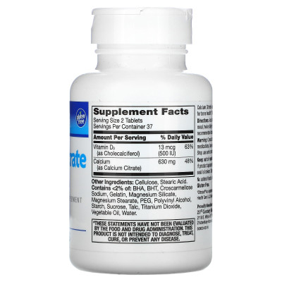 21st Century, Calciumcitrat + D3, 75 Tabletten
