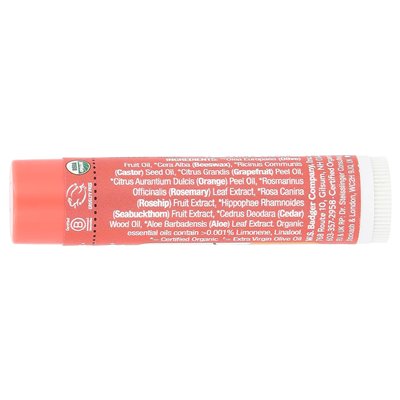 Badger, balsam do ust, różowy grejpfrut, 0,15 uncji (4,2 g)