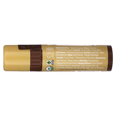 Badger, balsam do ust w kakao, waniliowa fasola, 0,25 uncji (7 g)